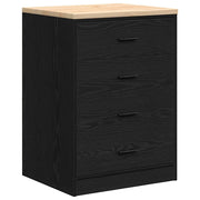 Armadietto da Garage Nero 60x51x85 cm in Legno Massello di Pino CFW1998630