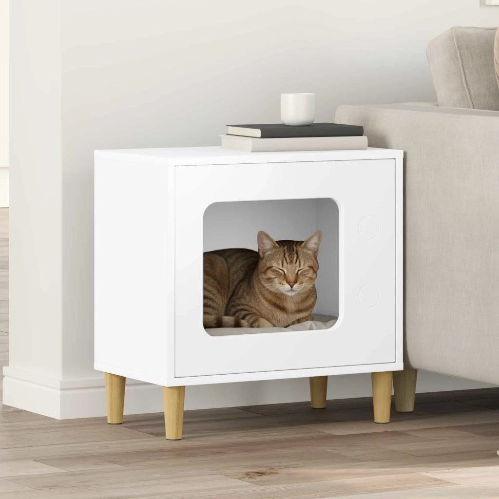 Casa per Gatti Bianco 51 x 30 x 52 cm Legno ingegnerizzato 8000653