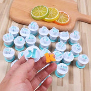 26 pezzi di cutter per biscotti e decorazioni di torta in forma di alfabeto per decorazione di biscotti e torta per feste di compleanno, matrimonio, Natale e baby shower