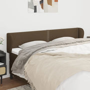 Testiera ad Orecchio Marrone Scuro 203x23x78/88 cm in Tessuto 3117029