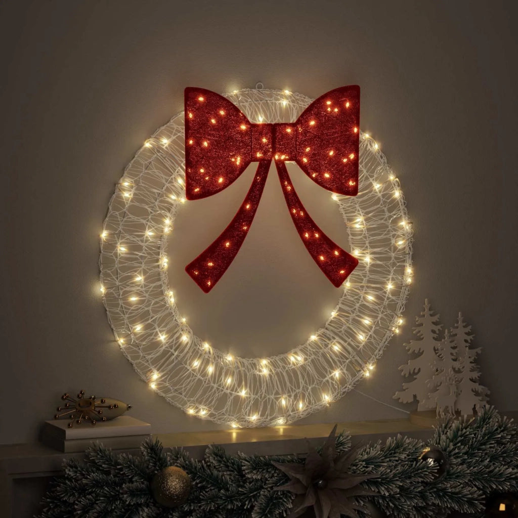 Corona con 60 LED Bianco caldo 76 x 76 x 8,5 cm Acrilico CFW5024755