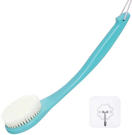 Exfoliante Spazzola da Doccia in Plastica con Setole in Acciaio, Setole Medie dure, Utilizzabile sia asciutta che bagnata