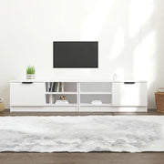 Mobili Porta TV 2 pz Bianchi 80x35x36,5 cm in Legno Multistrato cod mxl 20826