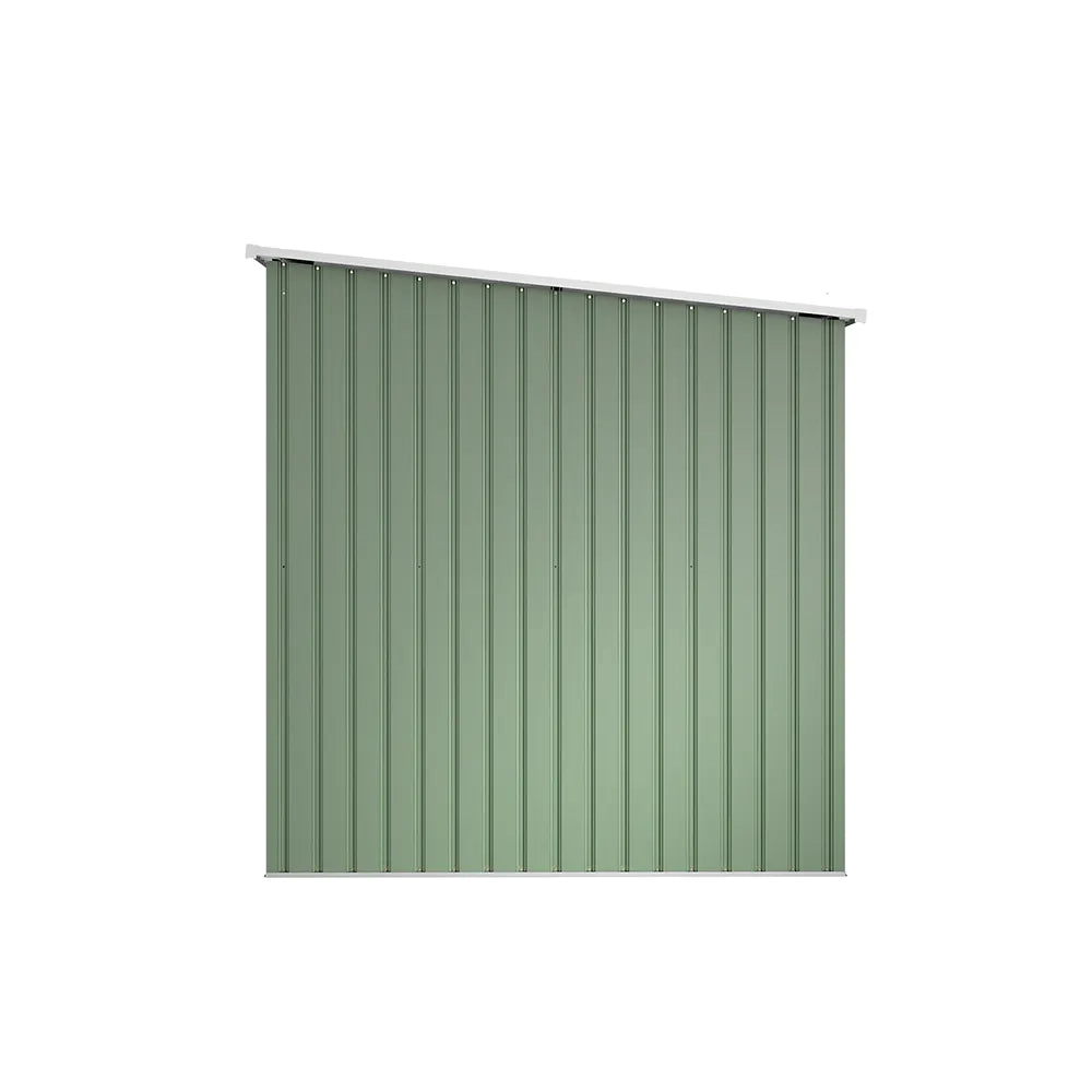 Casetta da giardino in acciaio zincato verde 2,77x1,93xh1,96m -91kg - 5,35 metri quadri
