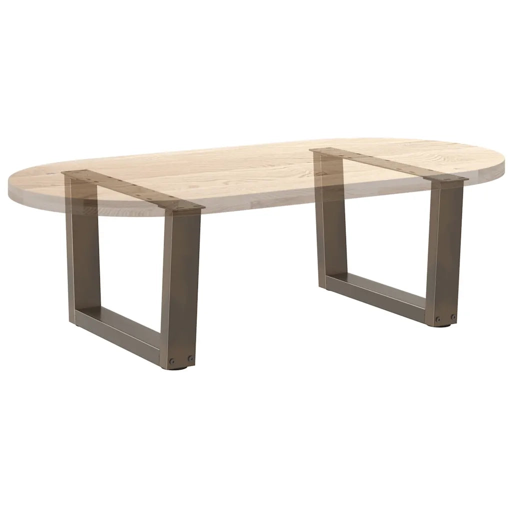 Gambe per Tavolino da Caff¨¨ a Forma di V 2 pz-Set di 2 Gamba per Tavolo Acciaio Naturale 50x(30-31,3) cm Acciaio 962377
