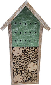 Insectario Galway - Insectario sostenibile per api selvatiche - Ca. 15 x 30 x 13 cm - Legno di conifera/bambù FSC certificato - Miele/verde