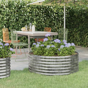 Letto Giardino Acciaio Zincato 100x100x36 cm Argento 318987