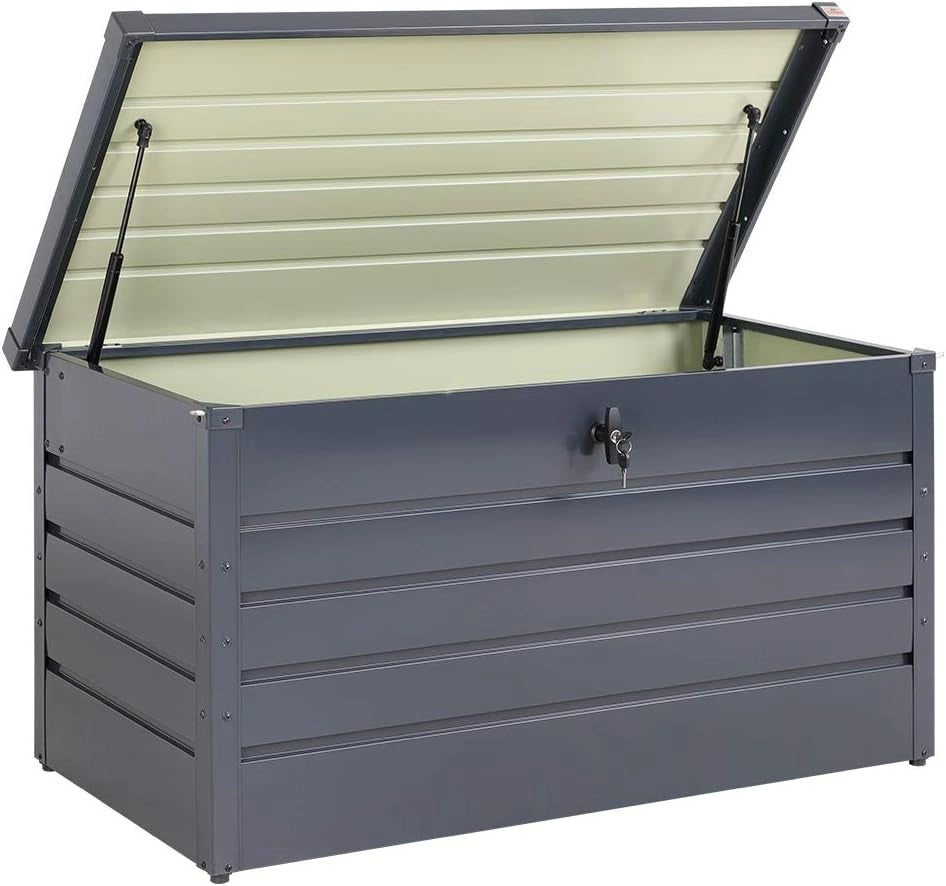 ® Baule da Esterno con Coperchio 2 Chiavi 385L Cassapanca Contenitore Box Porta Attrezzi Bauli Giardino Contenitori Cuscini Box Utensili