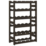 Portabottiglie per 30 Bottiglie Nero Legno Massello di Pino CFW8496085