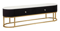 Mobile Tv Montpellier Nero 150x42x45 cm in Ferro Legno