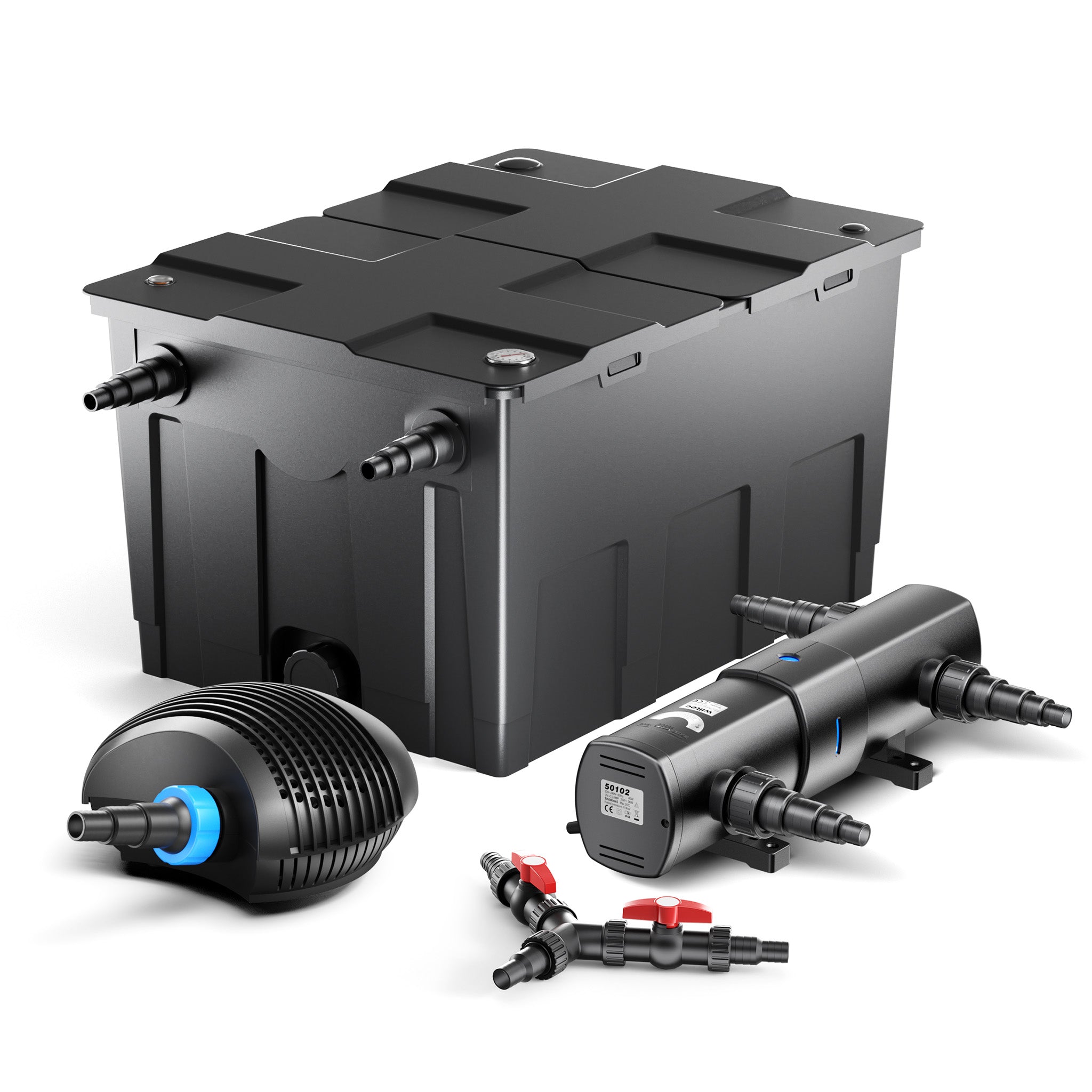 set per laghetti filtro 60000l Chiarificatore 36W Pompa NEO8000 70W