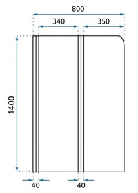 Schermo Vasca Pieghevole Rea Agat-2 80 Brush Copper