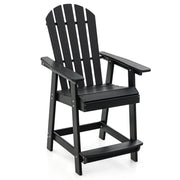 Sgabello da bar Adirondack 70 x 85 x 119 cm comfort migliorato design senza tempo in HDPE nero 20_0017708