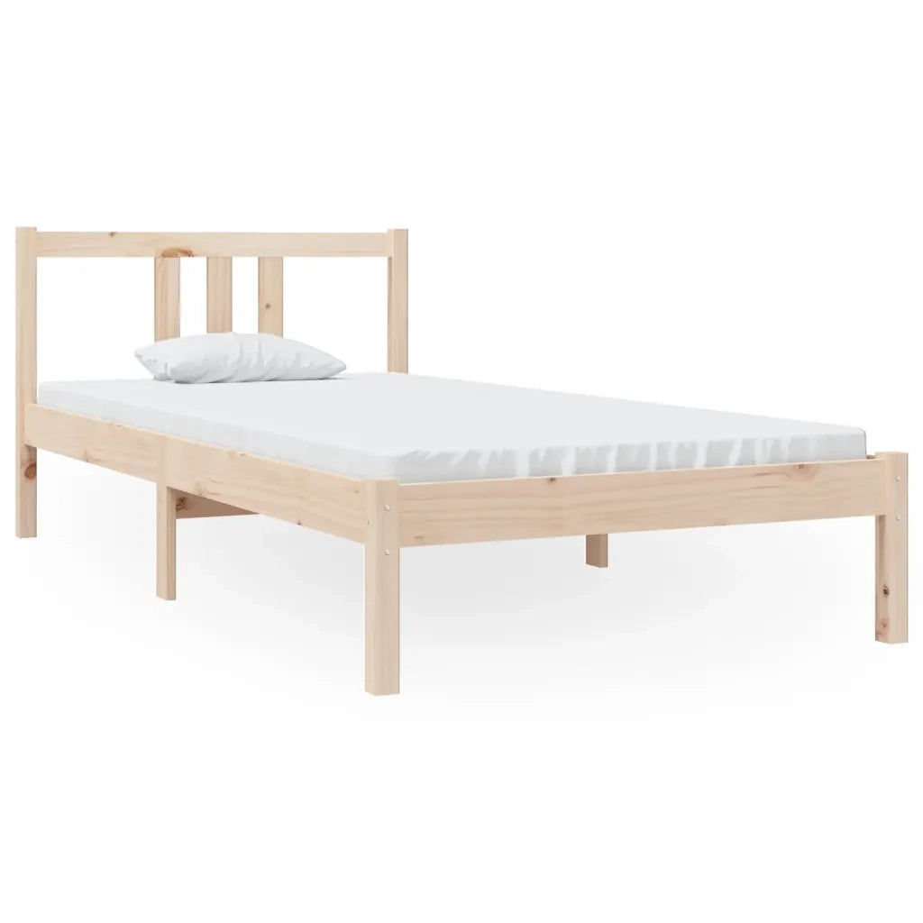 Giroletto-Struttura Letto in Legno Massello 90x190 cm Single 394019