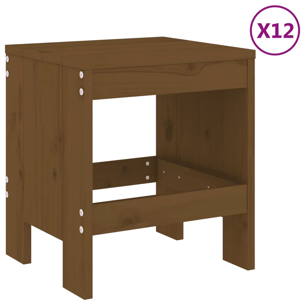 Set da Pranzo da Giardino 13 pz Miele in Legno Massello di Pinocod mxl 107578