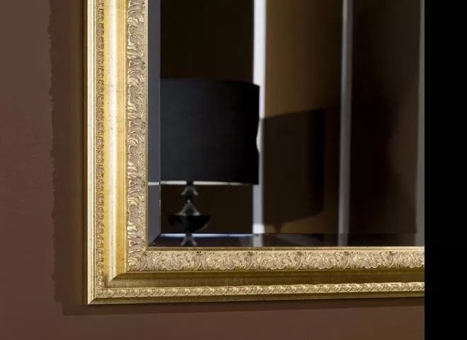 Specchiera in foglia oro rettangolare misure: 74 x 94 x 4