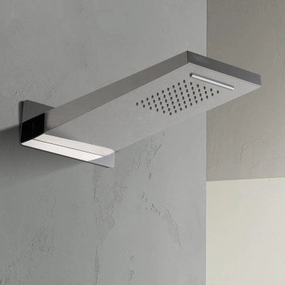Set doccia da incasso con soffione 22x50 cm a sbalzo con cascata Lotus