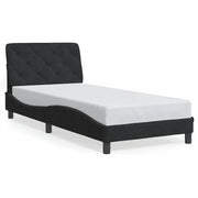 Letto singolo | Letto per adulti | Giroletto senza Materasso Nero 80x200 cm in Velluto