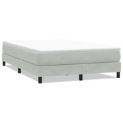 Letto matrimoniale | Letto per adulti | Giroletto Molle senza Materasso Grigio Chiaro 140x210cm Velluto