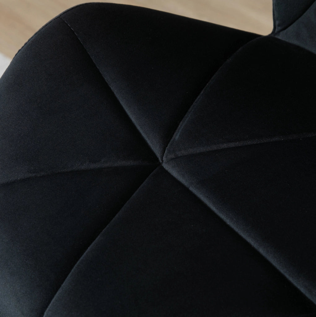 Set di 2 sgabelli bar 51.5x57.5x93-114.5 cm girevoli e regolabili in altezza in poliestere nero