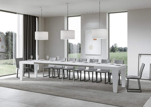 Tavolo Allungabile 120/380x90 cm Spimbo Bianco Frassino