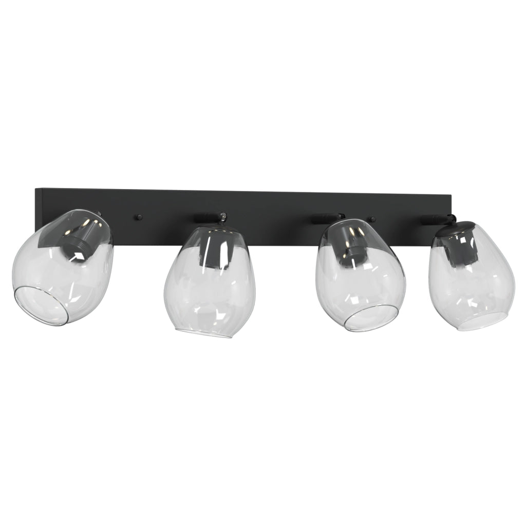 Lampade da soffitto con paralume in vetro regolabile anthracite E27