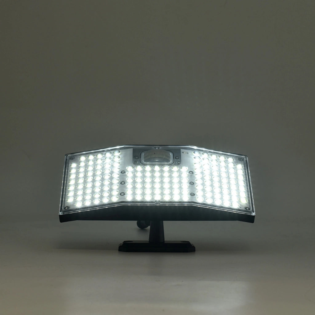 FARETTO SOLARE LED DA ESTERNO CON TELECOMANDO LUCE BIANCA FREDDA - SENSORE DI MOVIMENTO IDEALE PER GIARDINI BALCONI INGRESSI