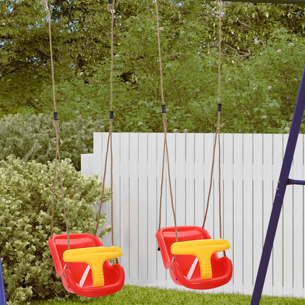 Altalene per Bambini  con Cinture di Sicurezza e Corde Regolabili in Plastica