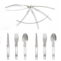 Toboli Set di stoviglie da campeggio 16 pz con posate, padelle, pentole, fornello