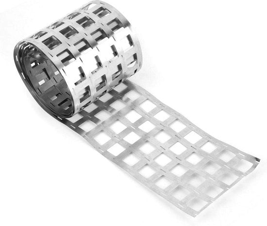 Nastro di Nickel 0,15mm spesso - Striscia di Acciaio Verniciata Ottima per Batteria 18650 - Punto Solderabile per Batteria Puntalento - 5P 0,15 * 87,5mm