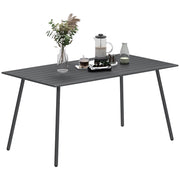 Tavolo da pranzo per giardino ¨C zephmum ¨C 150x80x74 cm, grigio