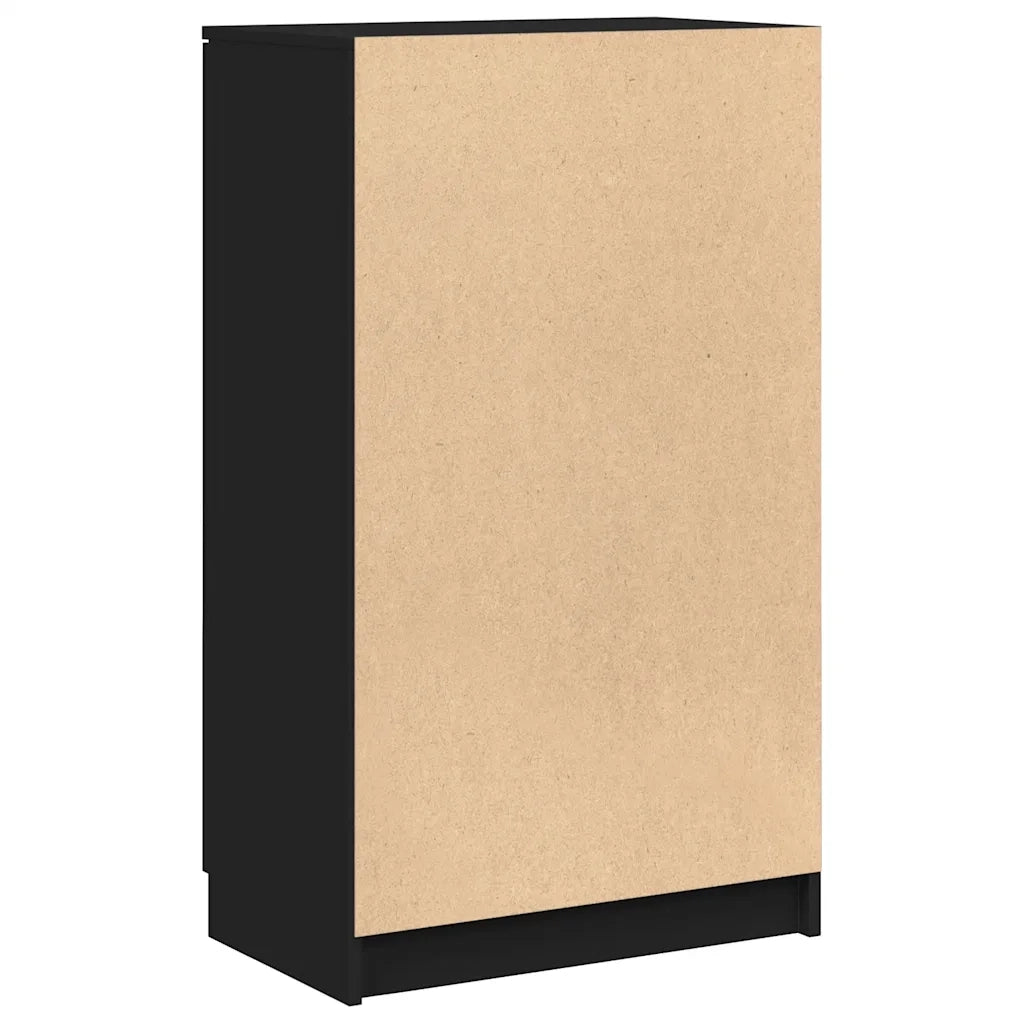 Scarpiera Nera 59x35x100 cm in Legno Multistrato 811440