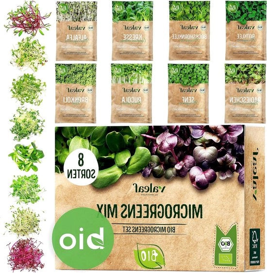 Set di Microgreens I | 8 tipi di semi per la coltivazione di microgreens con semi di alfalfa e semi di microgreens | incl. semi di orticola | set di semi per la coltivazione di microgreens kit per la germinazione
