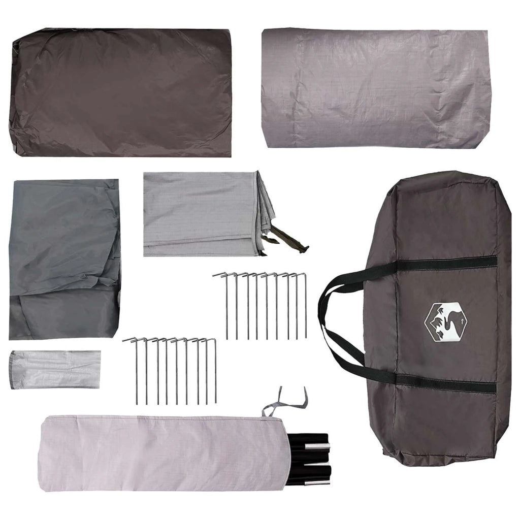 Tenda a tunnel con tetto Marrone Grigio 366 x 244 x 198 cm 42029016