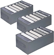 Organizzatore di cassetti 3 in 1, organizzatore di carrello con 7 compartimenti, sistema di organizzazione di cassetti pieghevole, organizzatore di carrello per magliette, mutande e calze