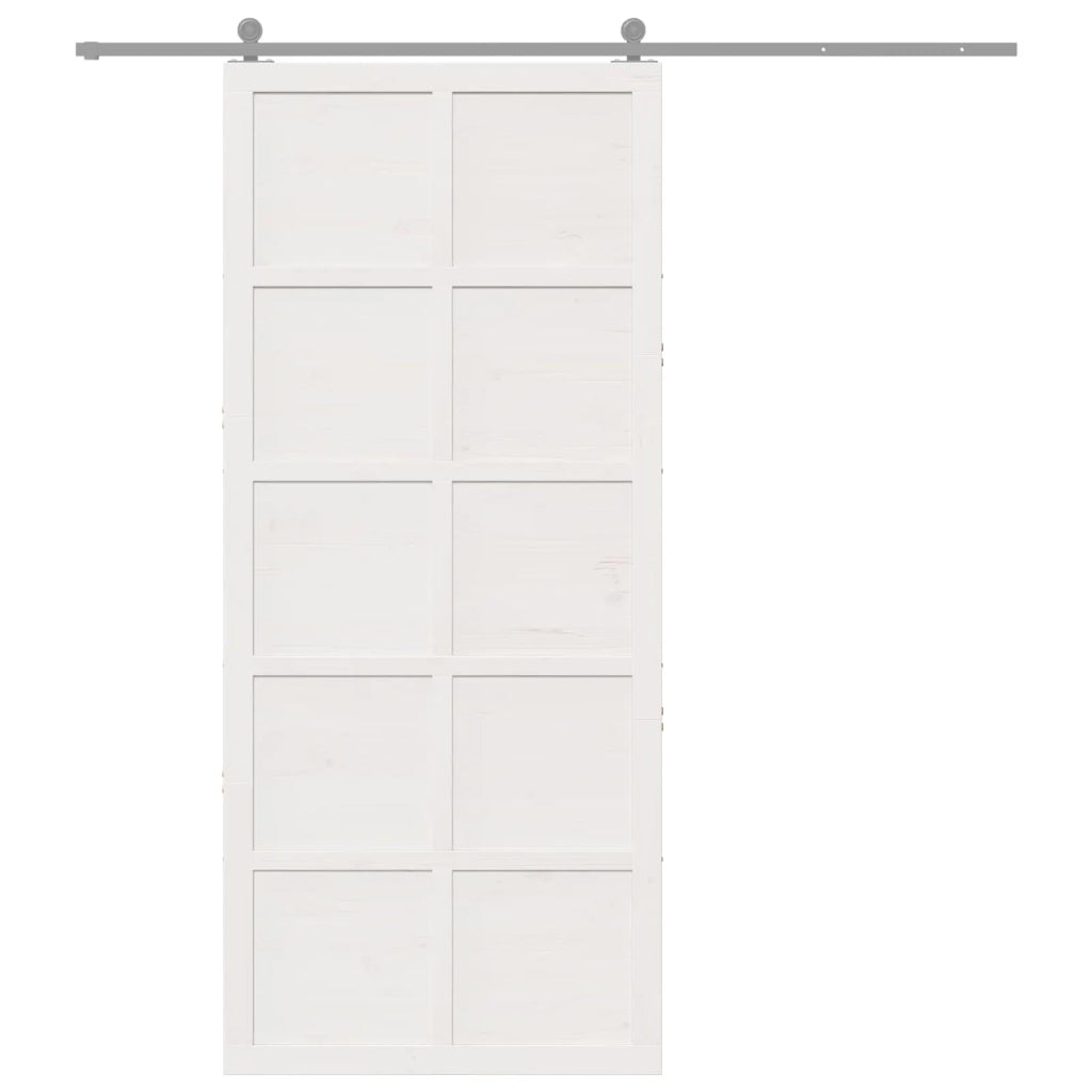 Porta del fienile Bianco 80 x 2,5 x 208 cm