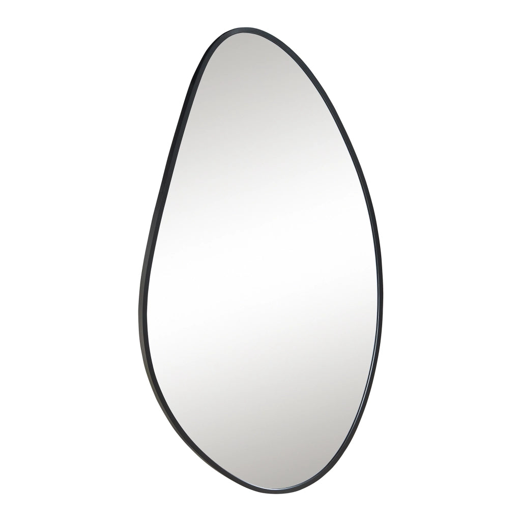 Specchio da Parete Orland con Cornice Irregolare 82x46 cm Nero [en.casa]