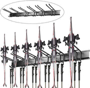 Supporto per Snowboard per Garage con Montaggio a Parete, 6 Haken e 3 Guide, per Snowboard, Sci e Scopa