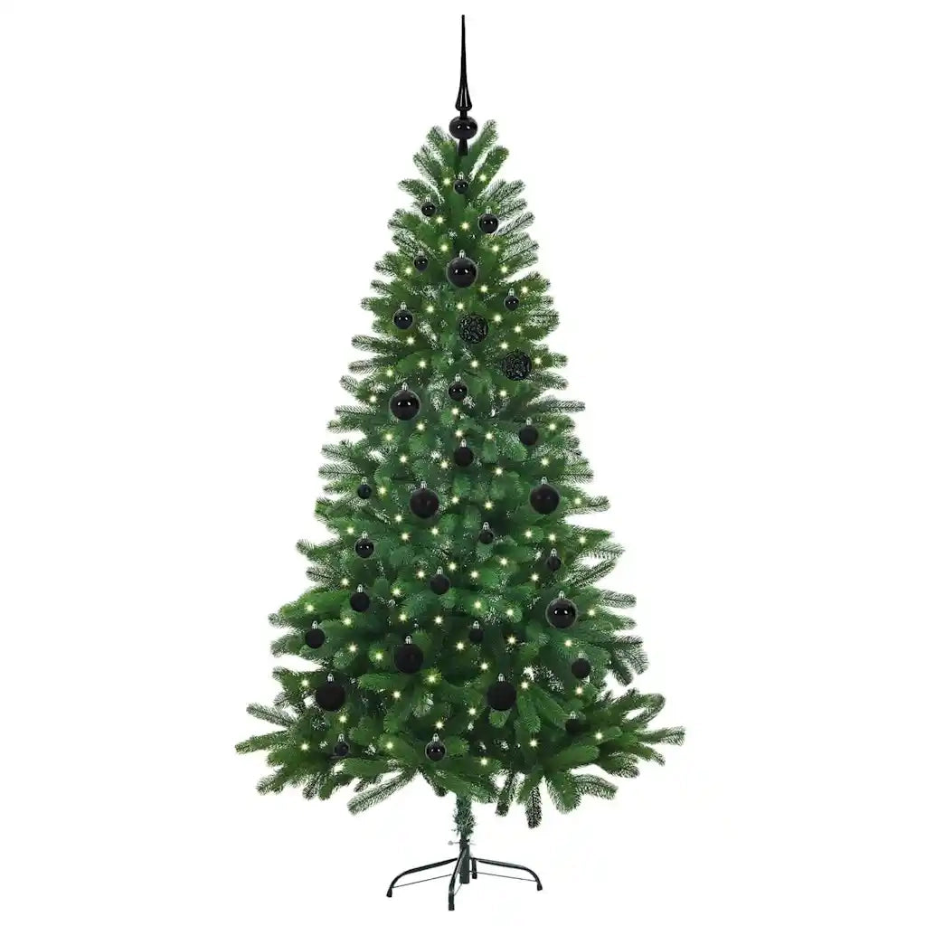 Albero di Natale | Decorazioni natalizie con 150 LED con supporto Verde 150 cm PE
