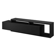 Mobile TV 220cm collezione BERGAMO. Colore nero super opaco.