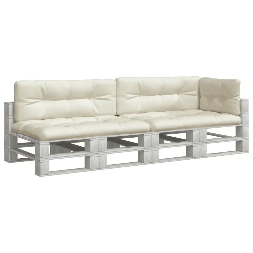 Cuscini per Pallet 5 pz Crema in Tessuto 3217136