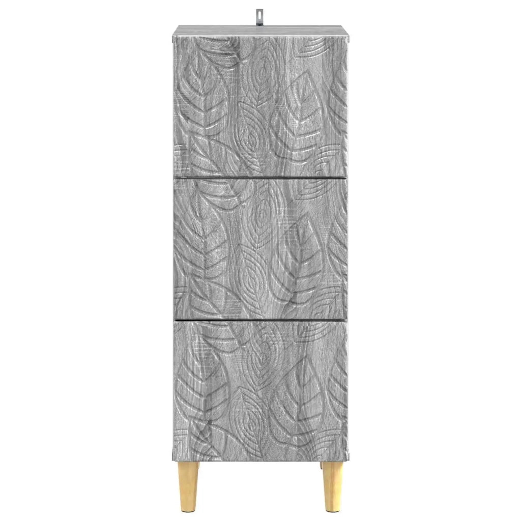 Mobile con Cassetti Sonoma grigio 33 x 34,5 x 90 cm 895081