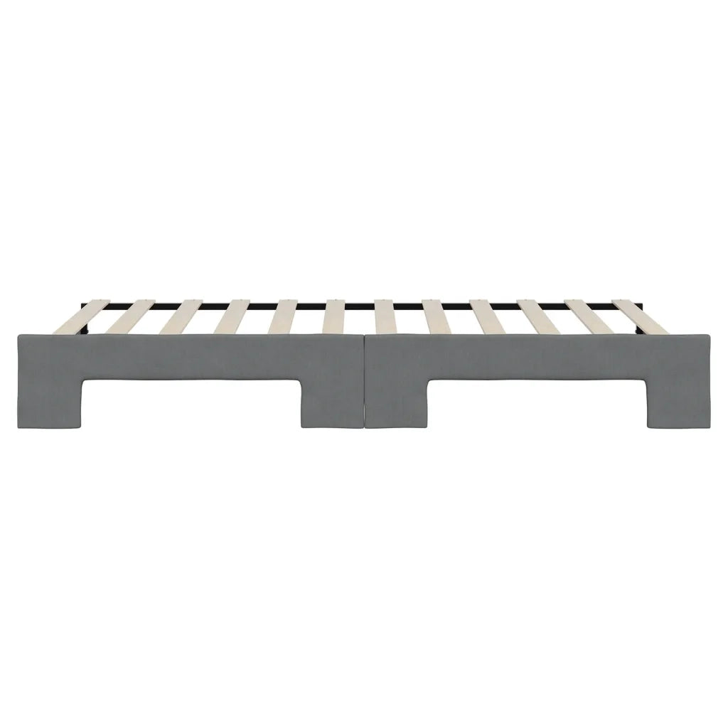Divano Letto con Letto Estraibile Grigio Scuro 90x200cm Tessuto 3197427