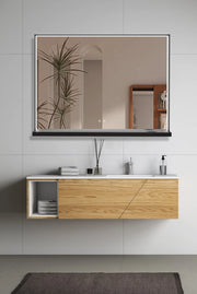 Specchio LED Danubio 80x70 cm nero