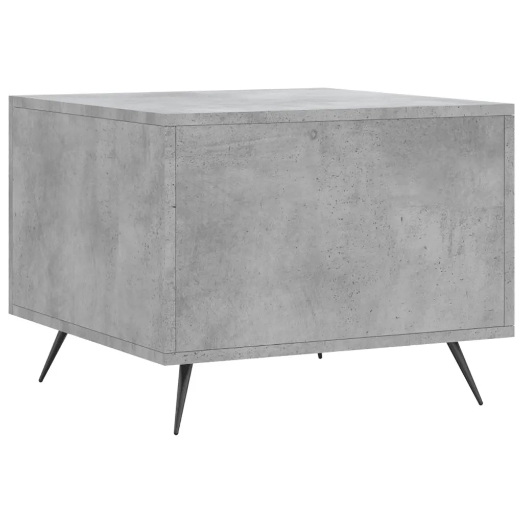 Tavolino Salotto Grigio Cemento 50x50x40 cm Legno Multistrato 829340