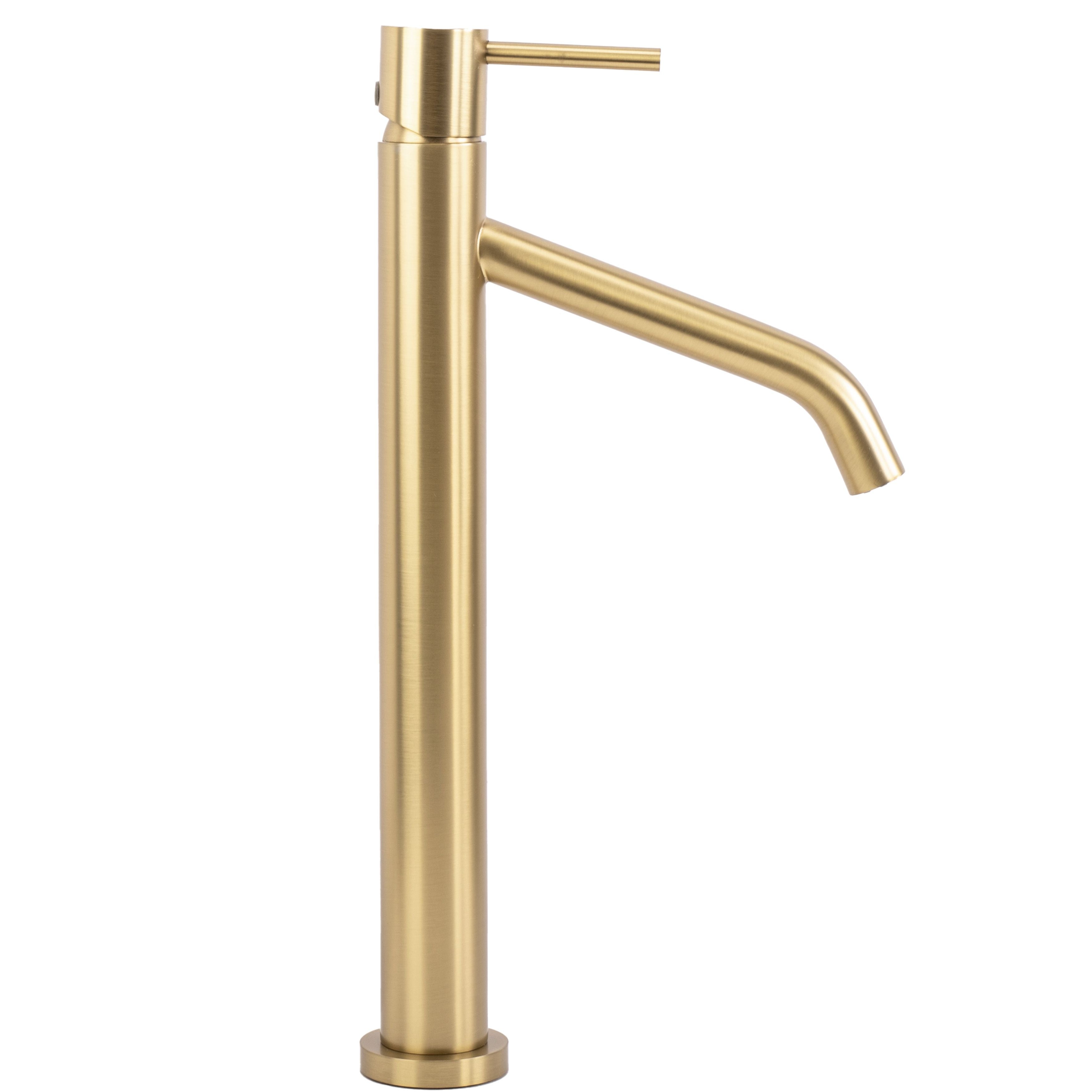 Rubinetto Da Lavabo Rea Level Brush Gold High