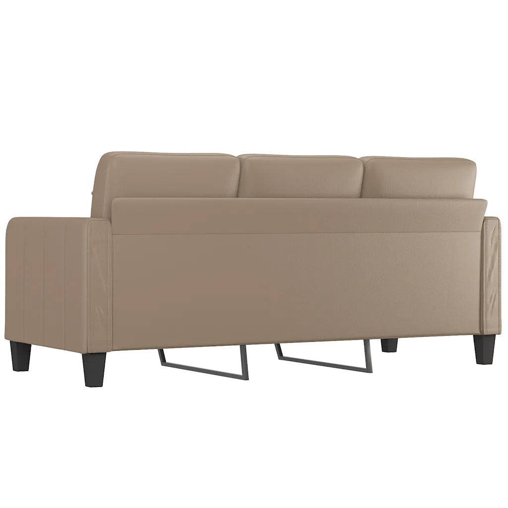 Divano a 3 Posti Cappuccino 180 cm in Similpelle 359126