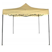 GAZEBO PIEGHEVOLE 3X3 ACCIAIO OXFORD 420D PVC ECRU CON SACCA TRASPORTO