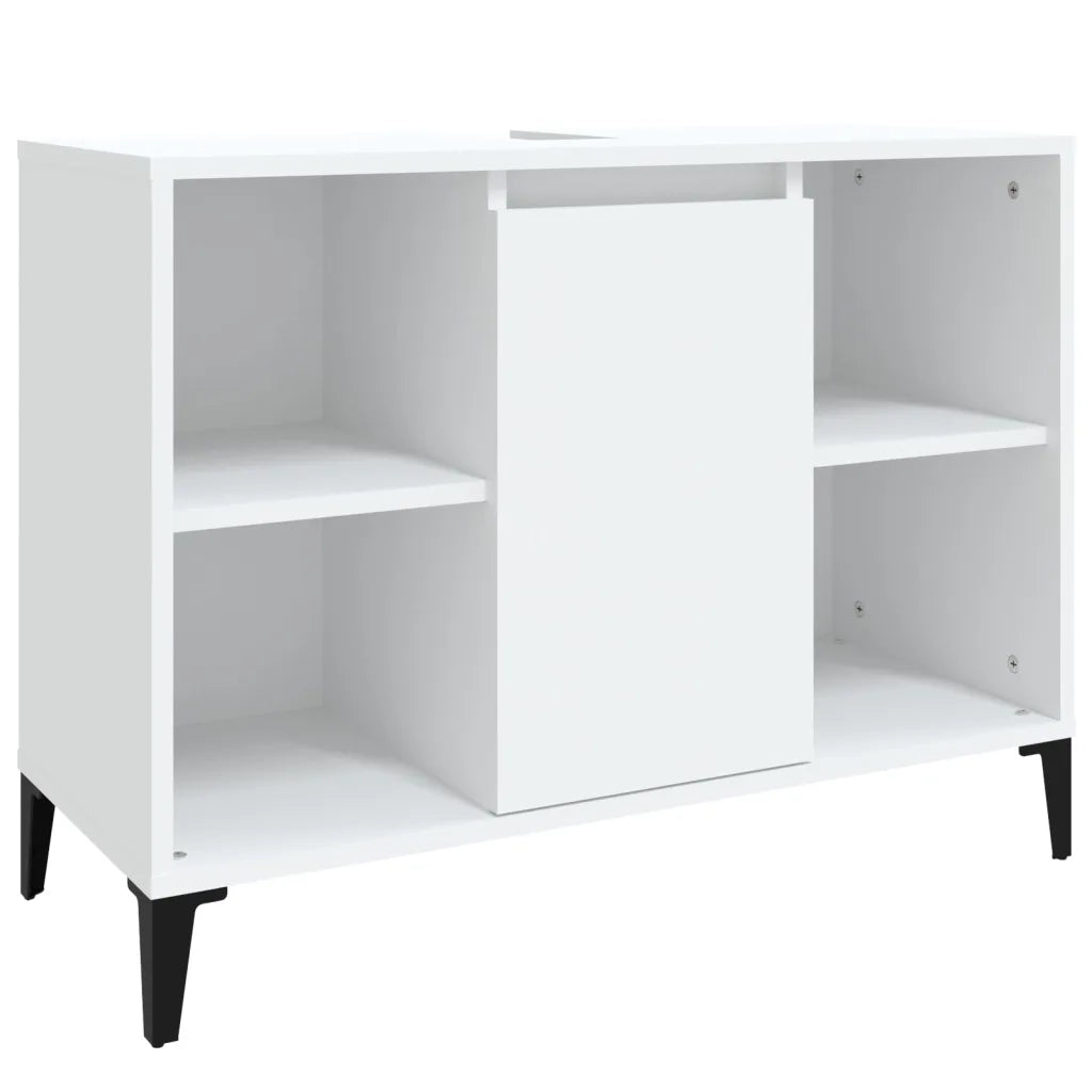 Mobile Lavabo Bianco 80x33x60 cm in Legno Multistrato 821292