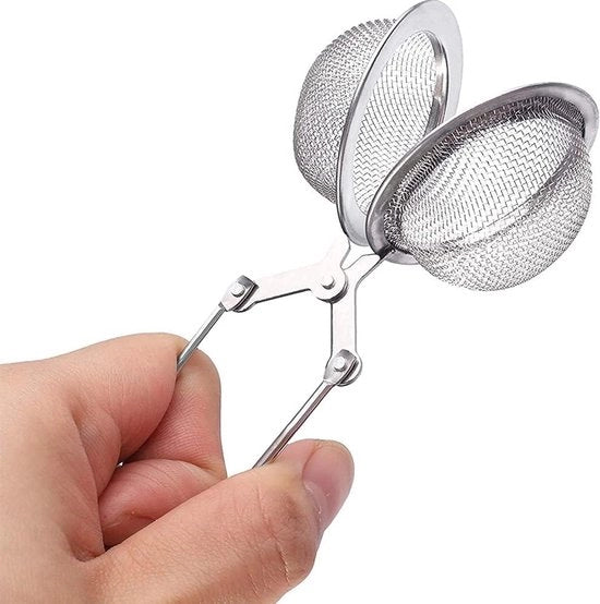 Set di 4 Theezeven con Manubrio per Infusione di Tè e Erbe - Setaccio Metallico per Infusione di Tè con Manico